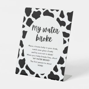 Heilige Kuh Baby Dusche Mein Wasser Broke Spiel Sc Sockelschild