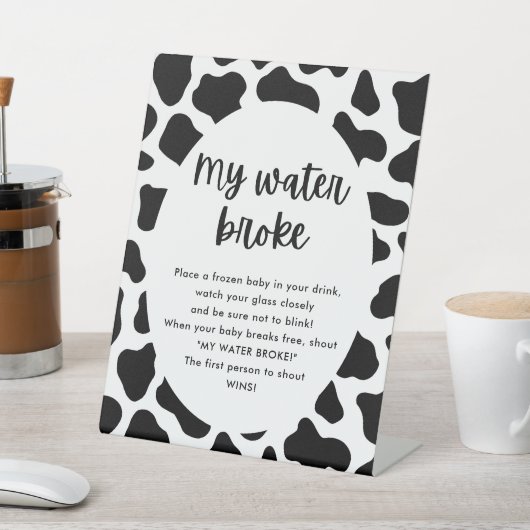 Heilige Kuh Baby Dusche Mein Wasser Broke Spiel Sc Sockelschild (In SItu)