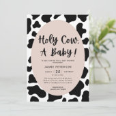 Heilige Kuh, Baby-Kuh-Babydusche Einladung (Stehend Vorderseite)