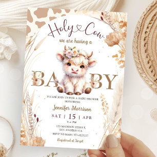 Heilige Kuh Baby Shower Boho Geschlechtsneutral Einladung