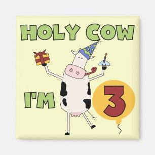 Heilige Kuh bin ich 3 Geburtstags-T - Shirts und Magnet