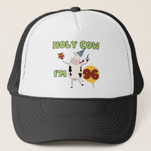 Heilige Kuh bin ich 96 Geburtstags-T-Shirts und Truckerkappe