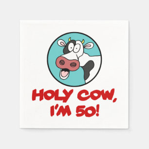 Heilige Kuh bin ich lustige Kuh des Cartoon-50 Serviette