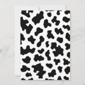 Heilige Kuh! Birthday Party in Schwarz/Weiß Einladung (Rückseite)