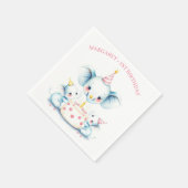 Heilige Kuh Boho Greenery Highland Cow 1. Geburtst Serviette (Ecke)