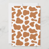 Heilige Kuh Brown Print 1. Baby Geburtstag Einladung (Rückseite)