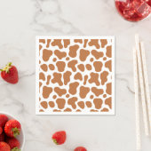 Heilige Kuh Brown Print 1. Baby Geburtstag Serviette (Beispiel)