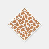 Heilige Kuh Brown Print 1. Baby Geburtstag Serviette (Ecke)