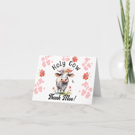 Heilige Kuh danke Ihnen zum Geburtstag (Vorderseite)