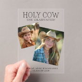 Heilige Kuh, die sie abschloss rustikale Akryllisc Acryleinladungen (Insitu (Handheld))