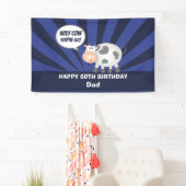 Heilige Kuh Du bist 60 Niedlicher Happy 60. Geburt Banner (Insitu)