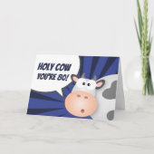 Heilige Kuh Du bist 80 Niedlicher Happy 80. Geburt Karte (Vorderseite)