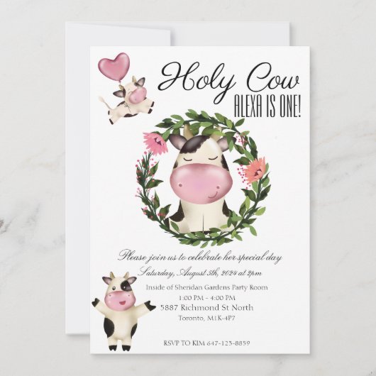 Heilige Kuh! Einladung (Vorderseite)