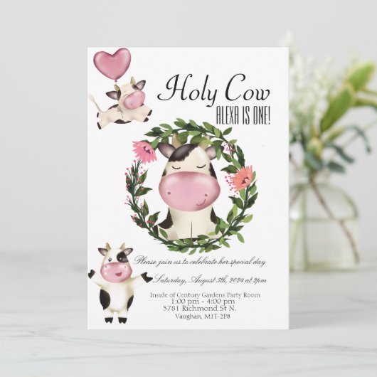 Heilige Kuh! Einladung (Stehend Vorderseite)