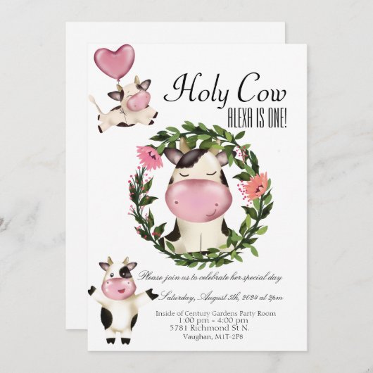 Heilige Kuh! Einladung (Vorne/Hinten)