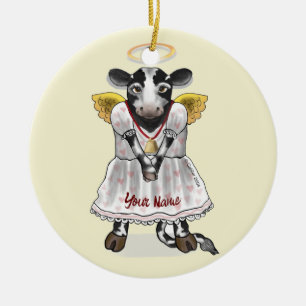 Heilige Kuh Engel Keramik Ornament