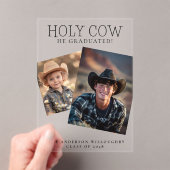 Heilige Kuh, er Abschluss rustikale Akryllische An Acryleinladungen (Insitu (Handheld))