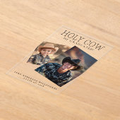 Heilige Kuh, er Abschluss rustikale Akryllische An Acryleinladungen (Ablage )