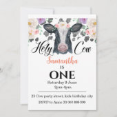 Heilige Kuh Erster Geburtstag Einladung (Vorderseite)