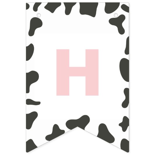 Heilige Kuh Erstgeburt Rosa Karierte Kuh Printwerb Wimpelkette (Zweite Fahne)