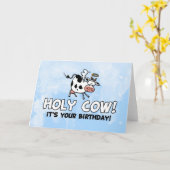Heilige Kuh! Es ist dein Geburtstag! Karte (Gelbe Blume)
