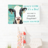 Heilige Kuh Es ist eine junge Babydusche Holstein Banner (Insitu)