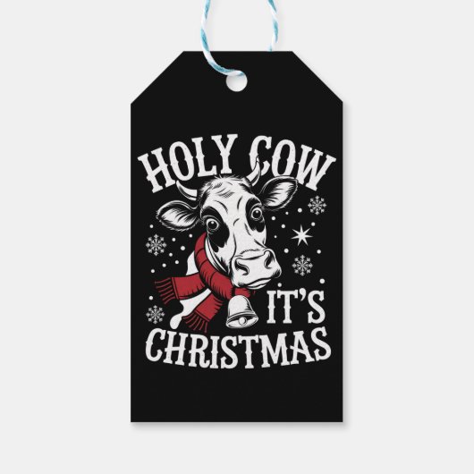 Heilige Kuh Es ist Weihnachten Funny Cow Lover Far Geschenkanhänger (Rückseite)