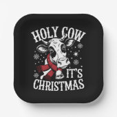 Heilige Kuh Es ist Weihnachten Funny Cow Lover Far Pappteller (Vorderseite)