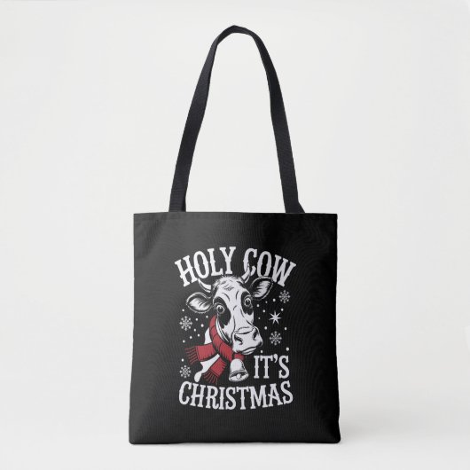 Heilige Kuh Es ist Weihnachten Funny Cow Lover Far Tasche (Vorderseite)