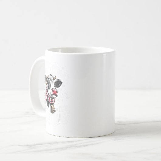 Heilige Kuh Es ist Weihnachten Funny Kuh Lover Far Kaffeetasse (Vorderseite Links)