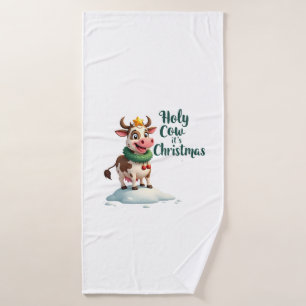 Heilige Kuh Es ist Weihnachten Ich Xmas Kuh T-Shir Badehandtuch