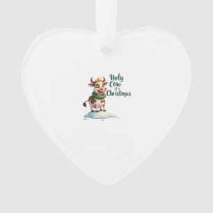 Heilige Kuh Es ist Weihnachten Ich Xmas Kuh T-Shir Ornament