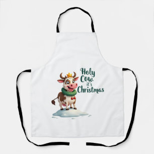 Heilige Kuh Es ist Weihnachten Ich Xmas Kuh T-Shir Schürze