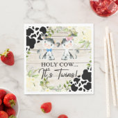 Heilige Kuh, es sind Zwillinge Baby-Duschpapier Se Serviette (Beispiel)