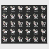 Heilige Kuh Funny Animal Pun Dark BG Geschenkpapier (Flach)