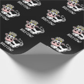 Heilige Kuh Funny Animal Pun Dark BG Geschenkpapier (Ecke)