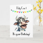Heilige Kuh Funny Geburtstagskarte Karte (Gelbe Blume)