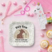 Heilige Kuh Funny Vintag Cowboy 50. Geburtstag Pappteller (Party)