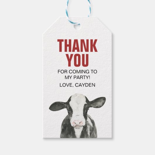 Heilige Kuh Geburtstag danke Ihnen Karten Geschenkanhänger (Vorderseite)