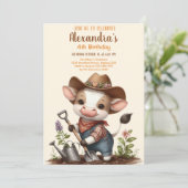 Heilige Kuh Geburtstag Einladung (Stehend Vorderseite)