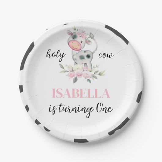 Heilige Kuh Geburtstag Pappteller (Vorderseite)