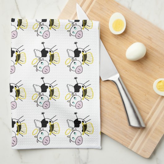 Heilige Kuh Geschirrtuch (Viertel Falte)