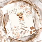 Heilige Kuh Grünpflanzen Hochland Kuh Baby Dusche Einladung