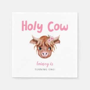 Heilige Kuh Highland Cow Girls Geburtstag Serviette