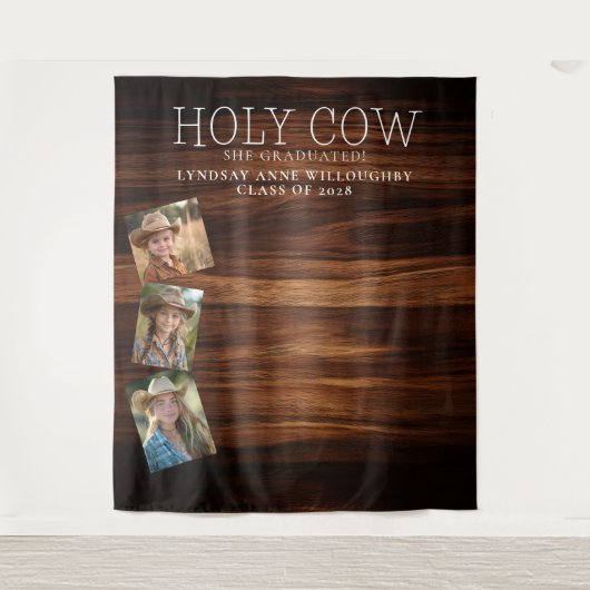 Heilige Kuh! Hintergrund des rustikalen Abschlusse Wandteppich (Vorderseite)