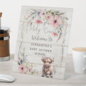 Heilige Kuh Hochland Blume Niedlich Adorable Baby  Sockelschild (In Situ)