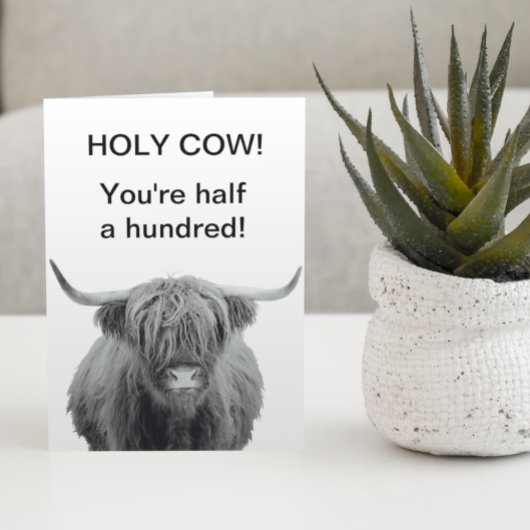 Heilige Kuh Hochland Geburtstag 50. Karte