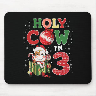 Heilige Kuh Ich bin 3 Geburtstag Junge 3. Kuh Farm Mousepad