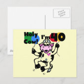 Heilige Kuh Ich bin 40 Hemden und Geschenke Postkarte (Vorne/Hinten)