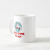 Heilige Kuh Ich bin 60 Funny Cartoon Tasse (Vorderseite Links)